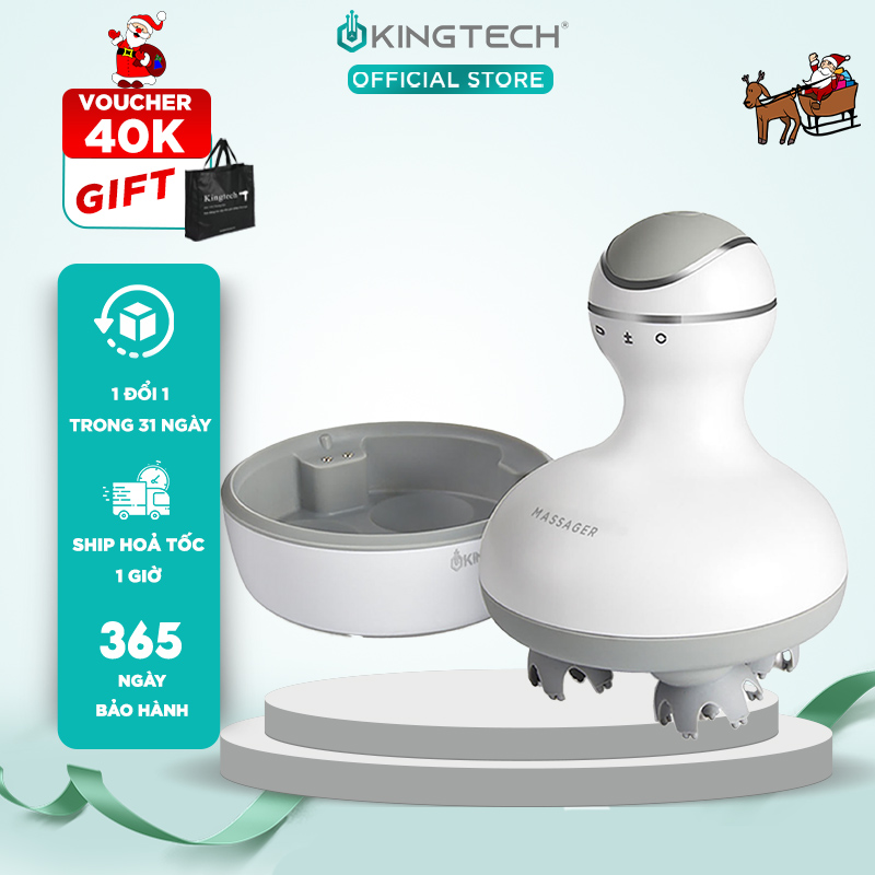 Máy Massage Đầu Cổ Mặt Đa Năng Cao Cấp KINGTECH ST-701, Giúp Thư Giãn, Tăng Lưu Thông Máu, Giảm Stress - Hoàn Toàn Chống Nước, Bảo Hành 12 Tháng