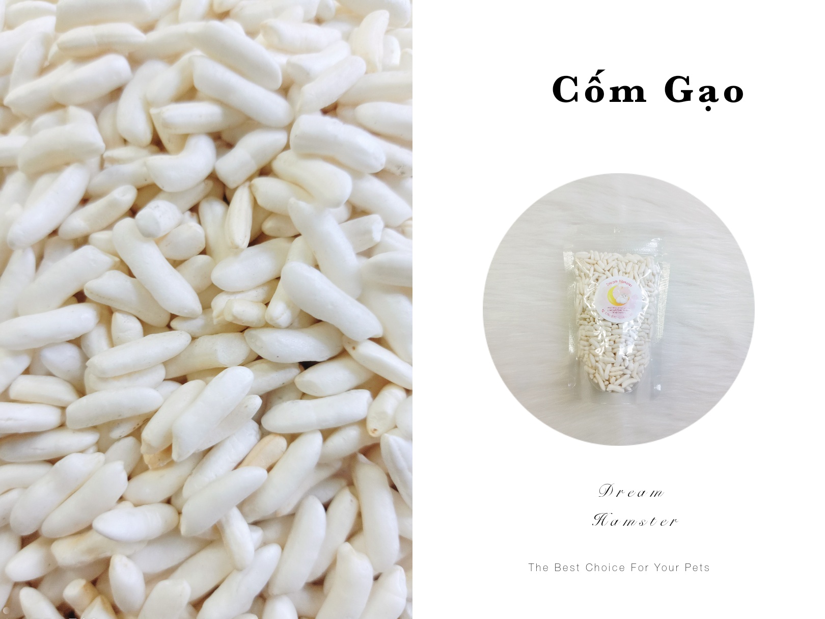 Cốm gạo cho Hamster