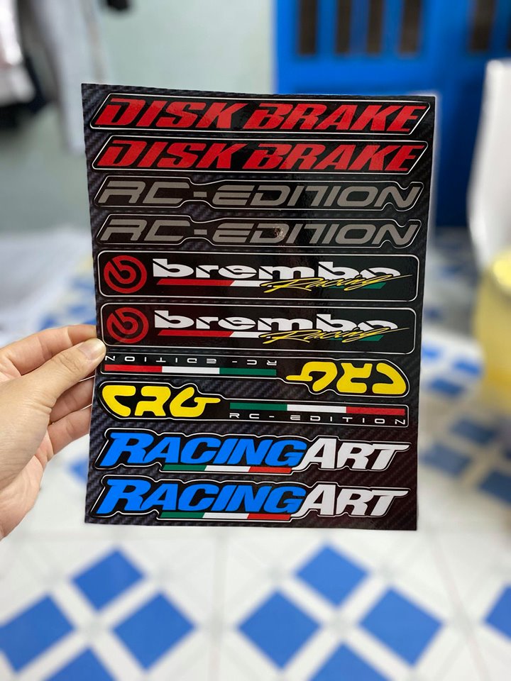 [HCM]TEM LOGO DÁN PHUỘC DÁN GẮP DISK BRAKE RC