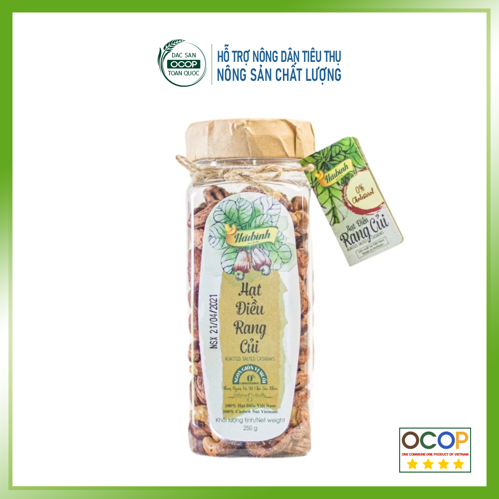 Hạt điều rang củi Hạt điều Gia Lai Món ăn vặt siêu ngon Sản phẩm chứng nhận OCOP 4 SAO