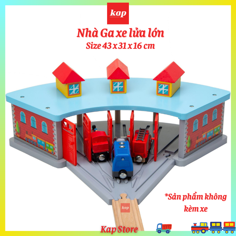 Nhà ga xe lửa (loại lớn), phụ kiện mô hình đường ray xe lửa gỗ