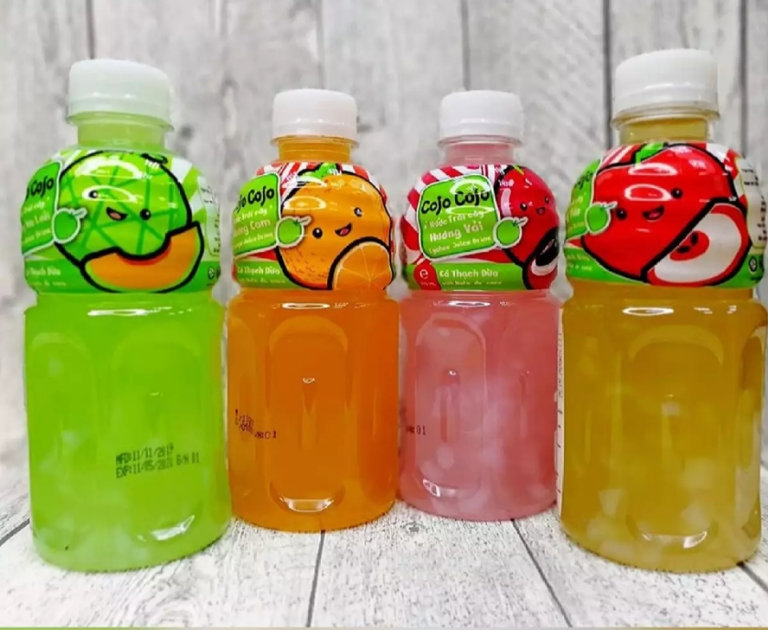 [Lốc 6 ] Nước Ép Trái Cây có thạch dừaTopping Nata de coco 320ml