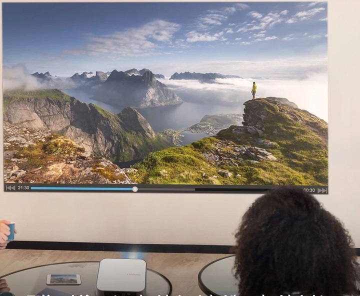 [HCM]Máy chiếu mini Viewsonic M2e full HD 4K - hàng chính hãng
