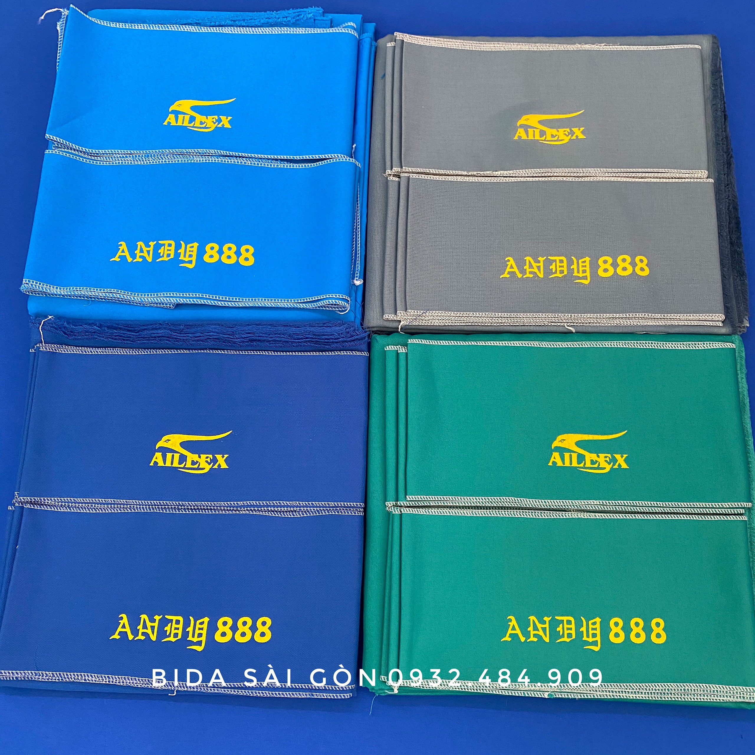 BỘ VẢI NỈ MẶT - BĂNG BIDA LỖ AILEEX Đài Loan