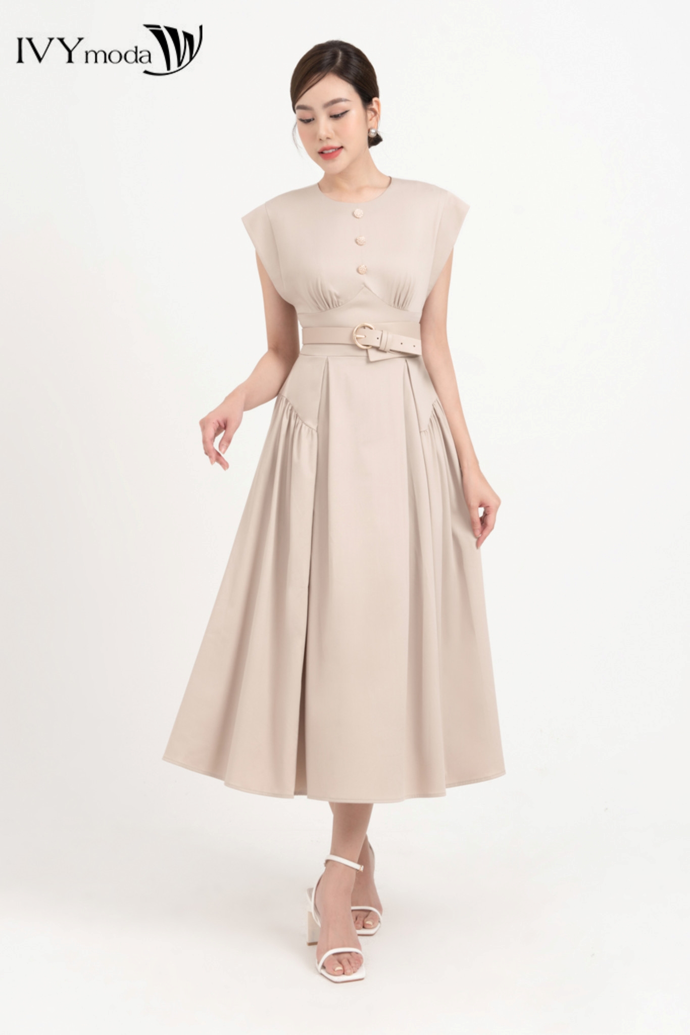Đầm maxi tay hến IVY moda MS 48M8298