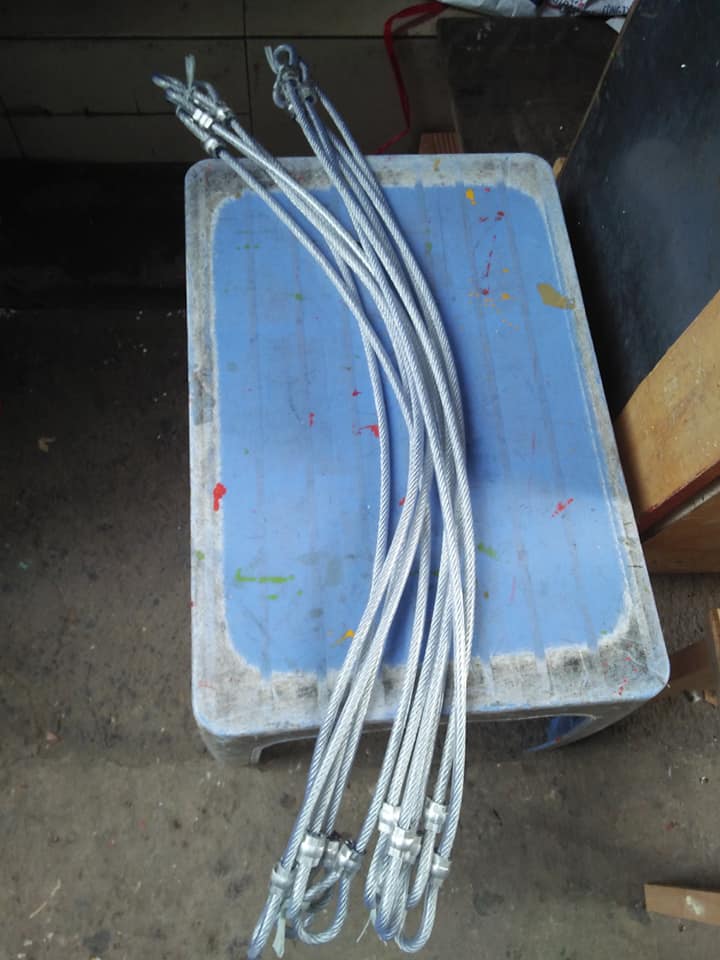 Dây cáp khóa xe máy, cáp bọc nhựa phi 10 x 1m