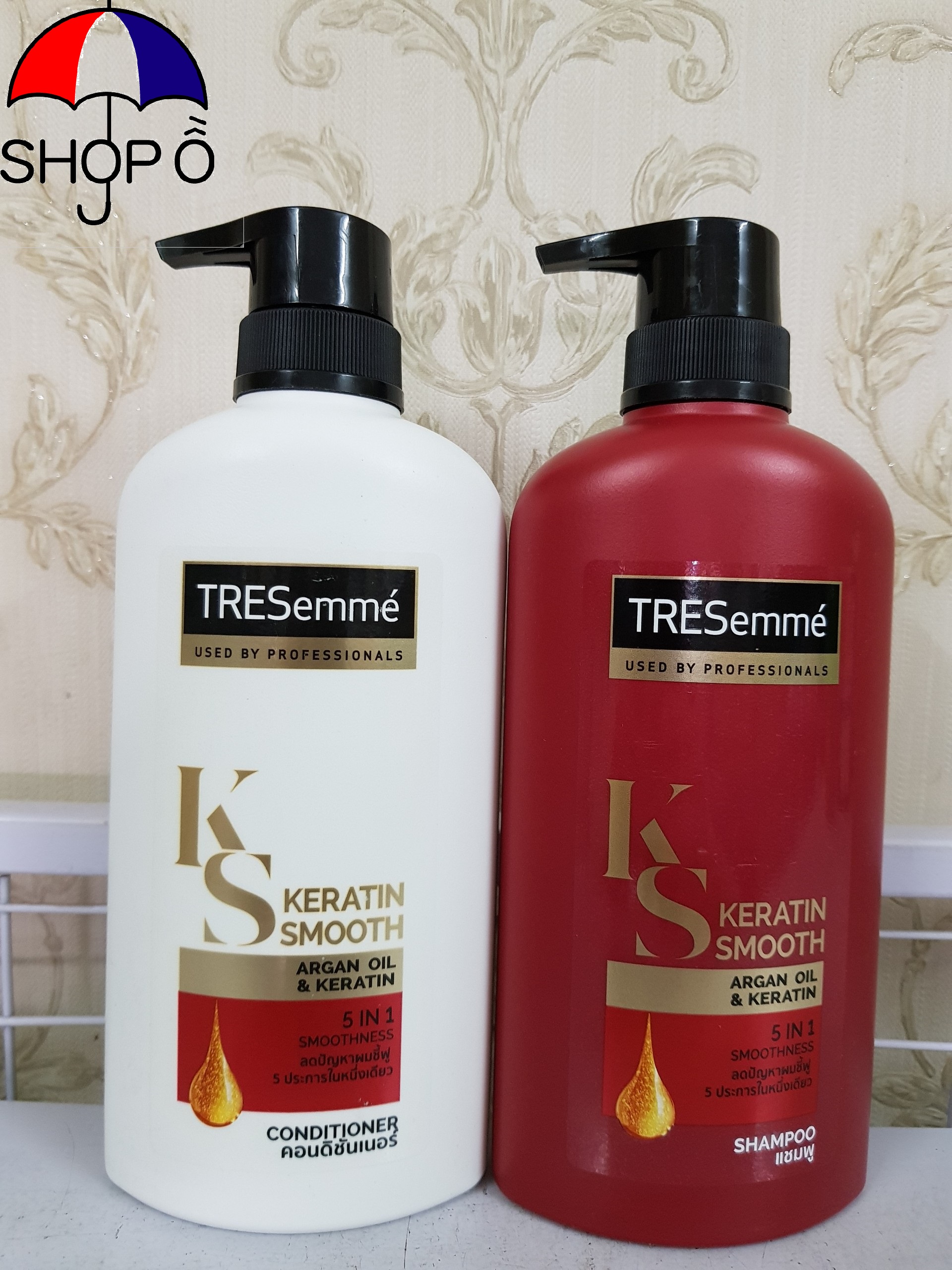 [HCM]Cặp Dầu Gội và dầu Xả Tresemme Keratin Smooth 450ml