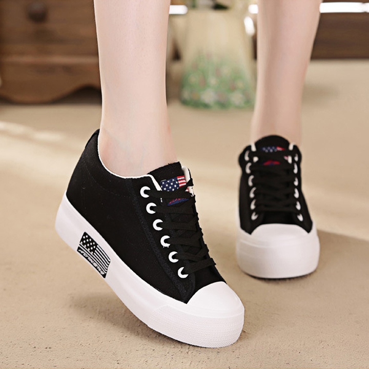 Giày Bata Vải canvas tăng chiều cao 7cm PS290-1345