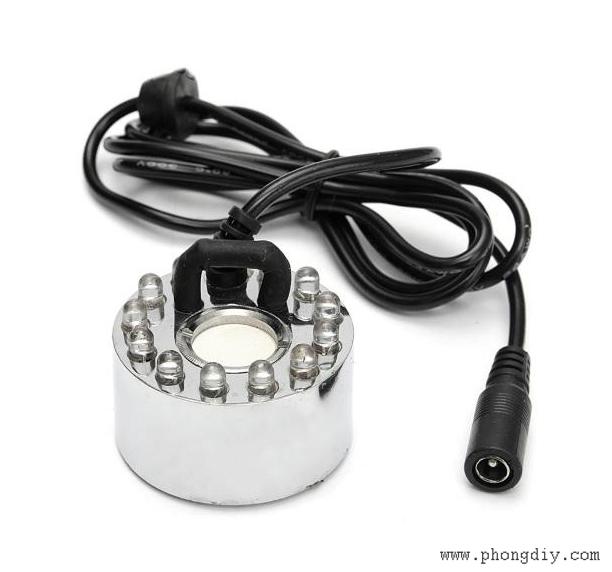 Combo Động Cơ Phun Sương Tạo Độ Ẩm Có LED, Adapter 24V-1A