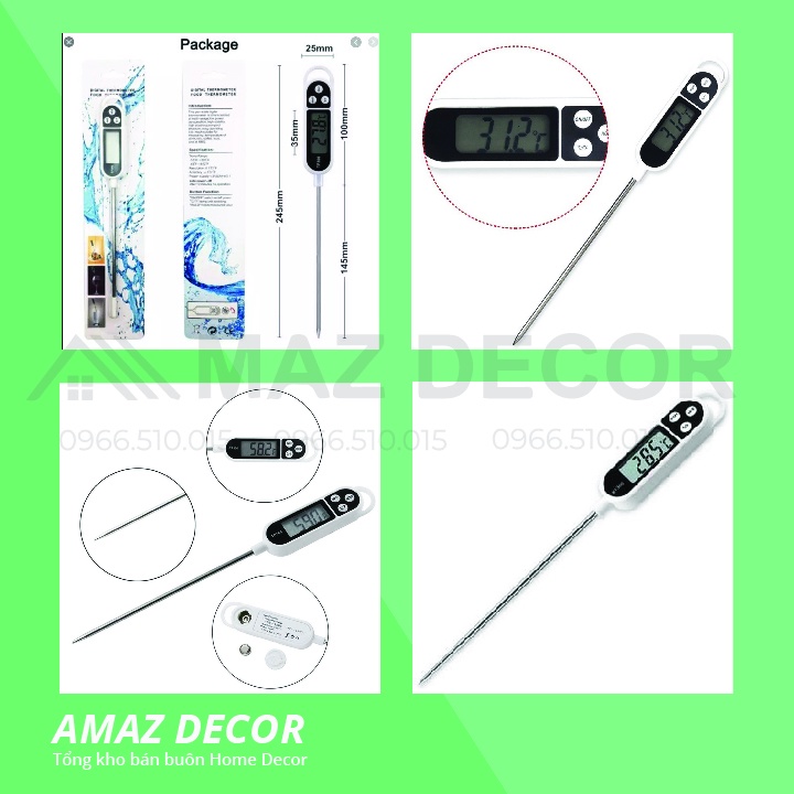 [Giá sỉ] Nhiệt Kế Đo Độ Nước Pha Sữa, Nước Tắm, Thực Phẩm TP300