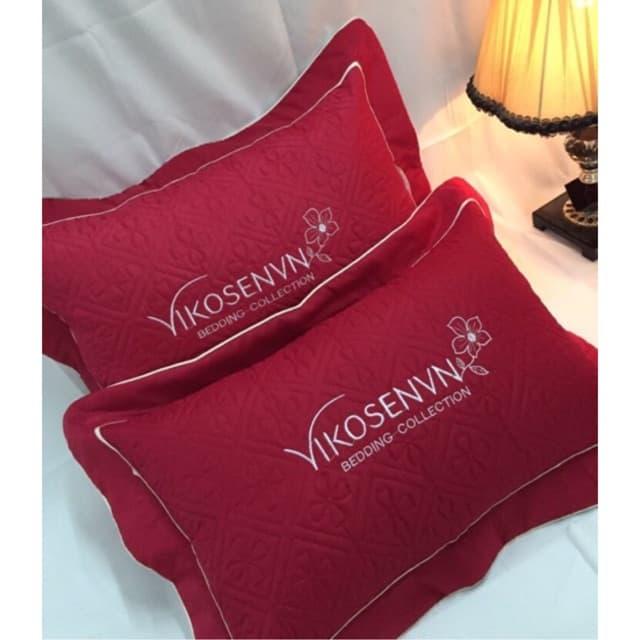 Vỏ gối satin gồm 2 chiếc