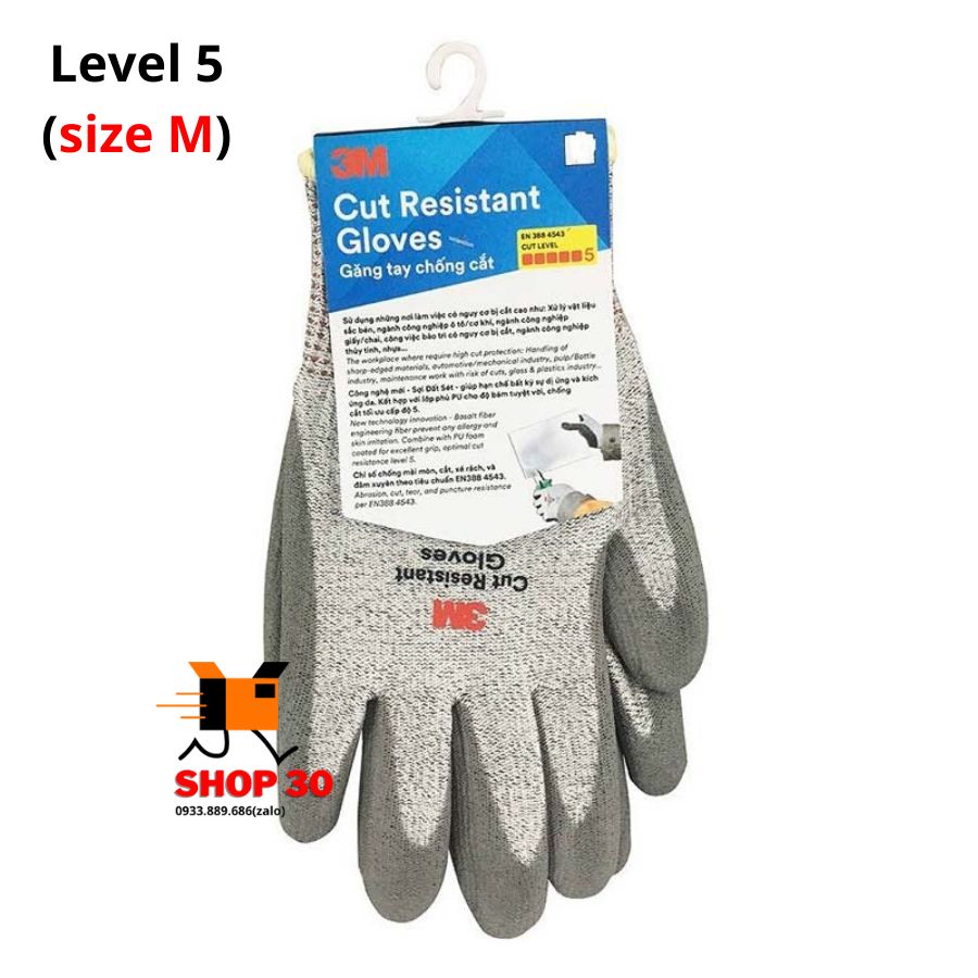 Găng tay chống cắt 3M-Mỹ, 3 cấp độ (Lv1, Lv3, Lv5)