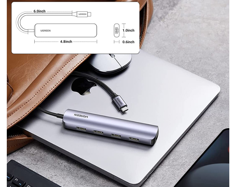Bộ chia Hub USB Type C to sang HDMI + 4  Cổng USB 3.0 Ugreen 20197 Chính Hãng