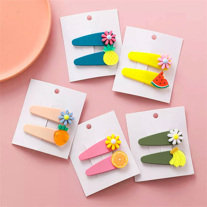 COMBO 2 KẸP TÓC TRÁI CÂY CUTE