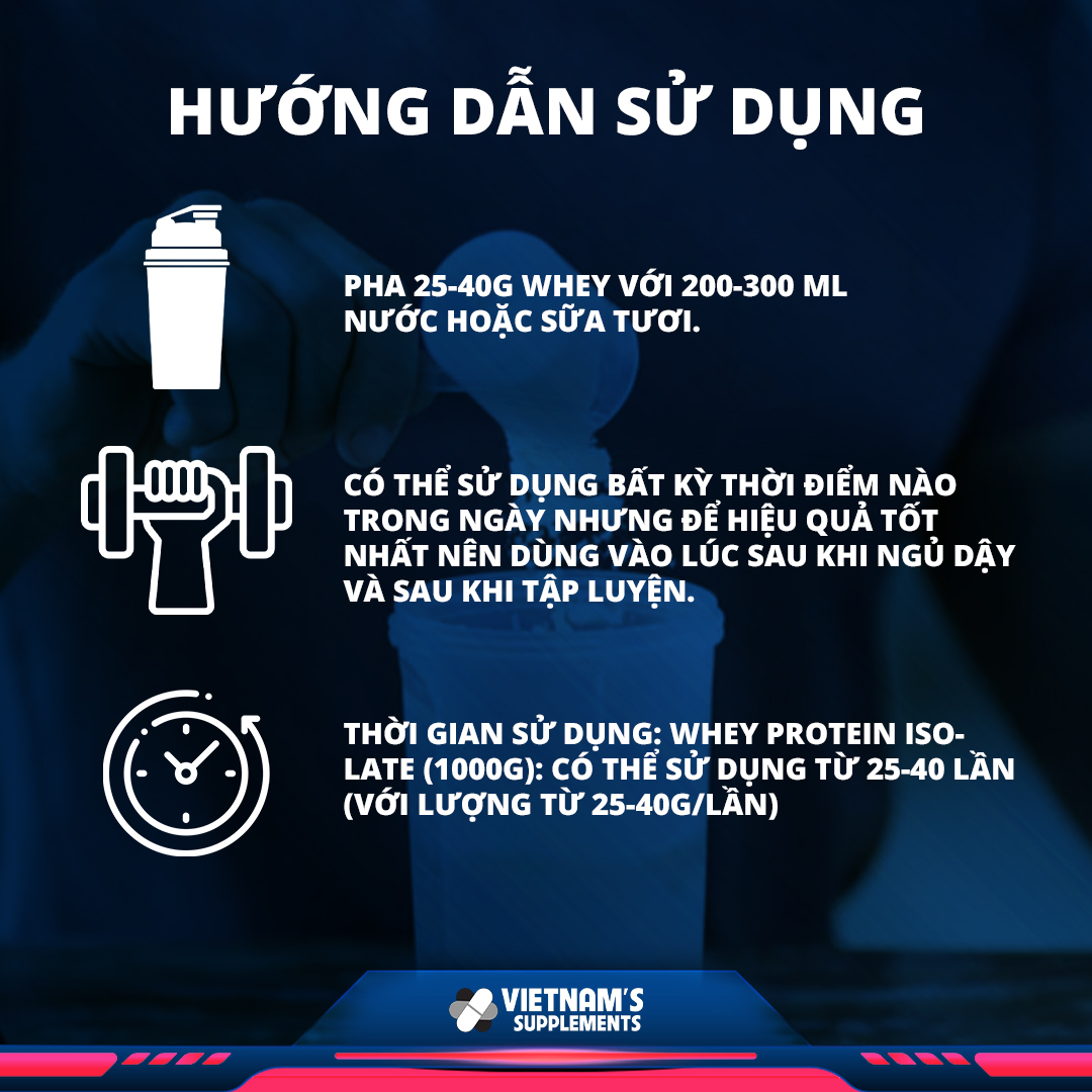 [THỰC PHẨM BẢO VỆ SỨC KHOẺ] Whey Protein Isolate - Bổ sung protein