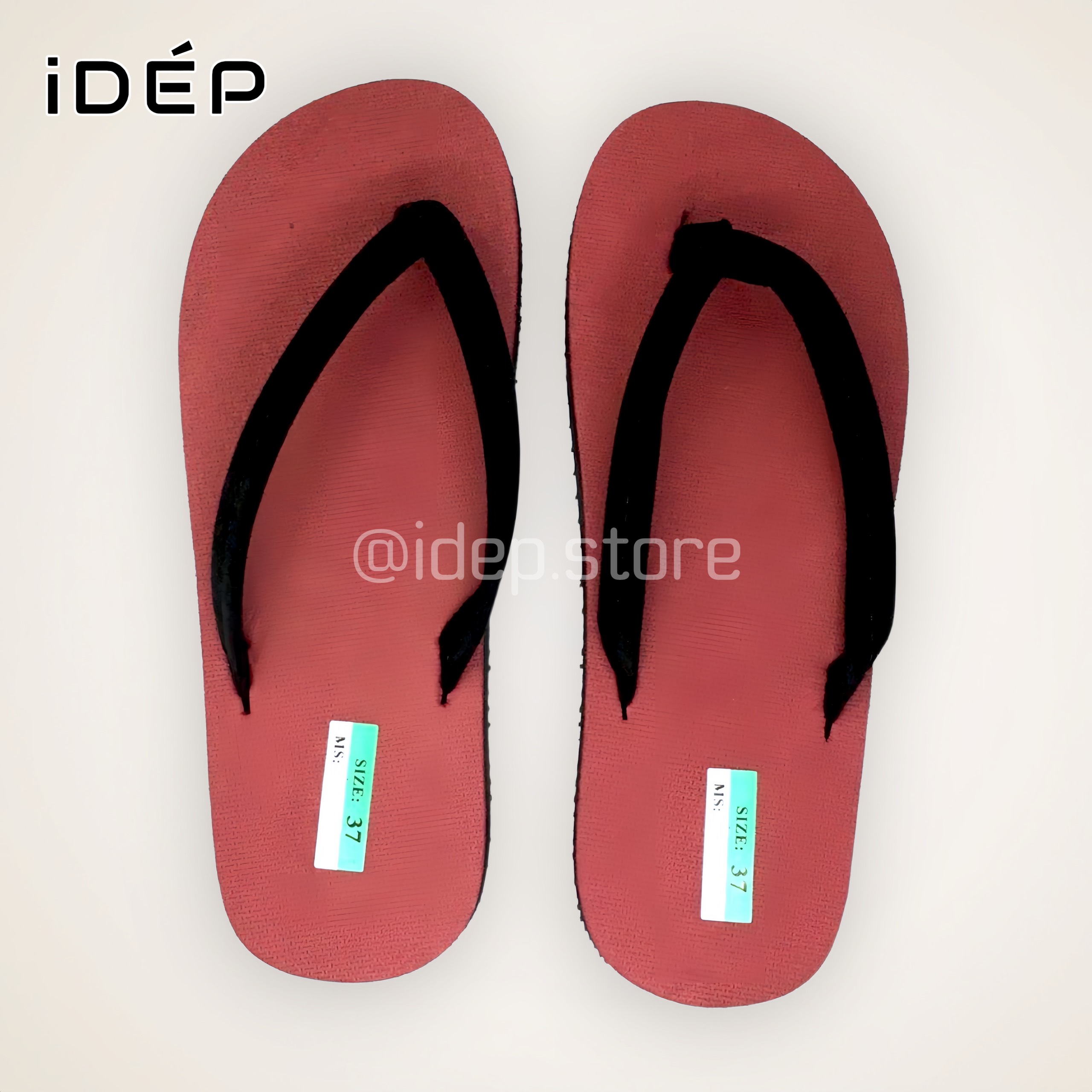 Dép kẹp xỏ ngón nữ quai vải đế cao su chống trượt D016 (Đen, Nâu, Đỏ, Rêu)
