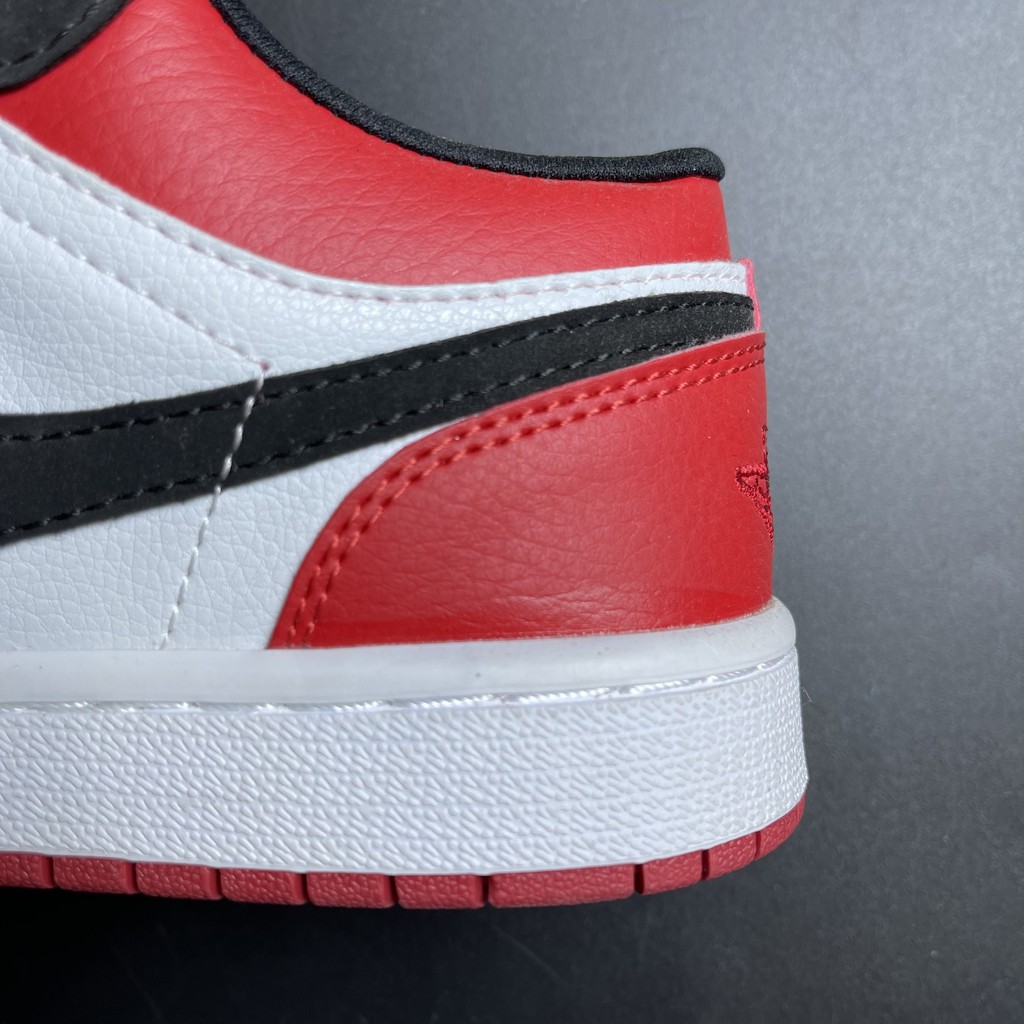 Giày Sneaker J0rdan 1 Low Đỏ Trắng (JD1 Low black toe)