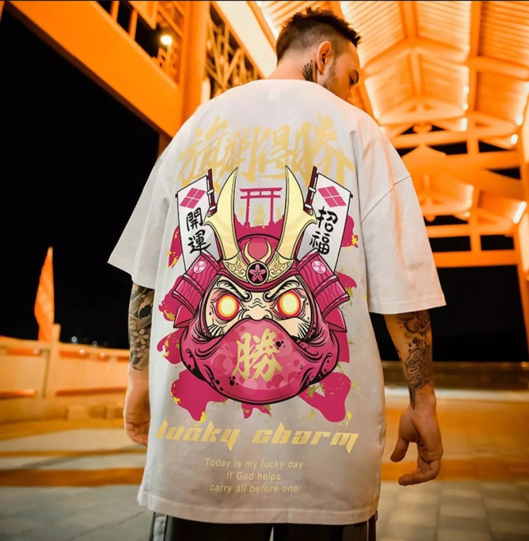 Áo Thun Nam Nữ Form Rộng In Hình QUỶ DẠ XOA HỌA TIẾT NHẬT BẢN  LUCKY CHARM độc đẹp, Vải Dày Mịn, Thiết Kế Thời Trang, Đường May Sắc Sảo