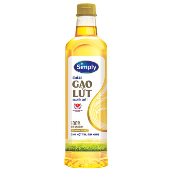Dầu Ăn Simply Gạo Lứt Chai 1 Lít