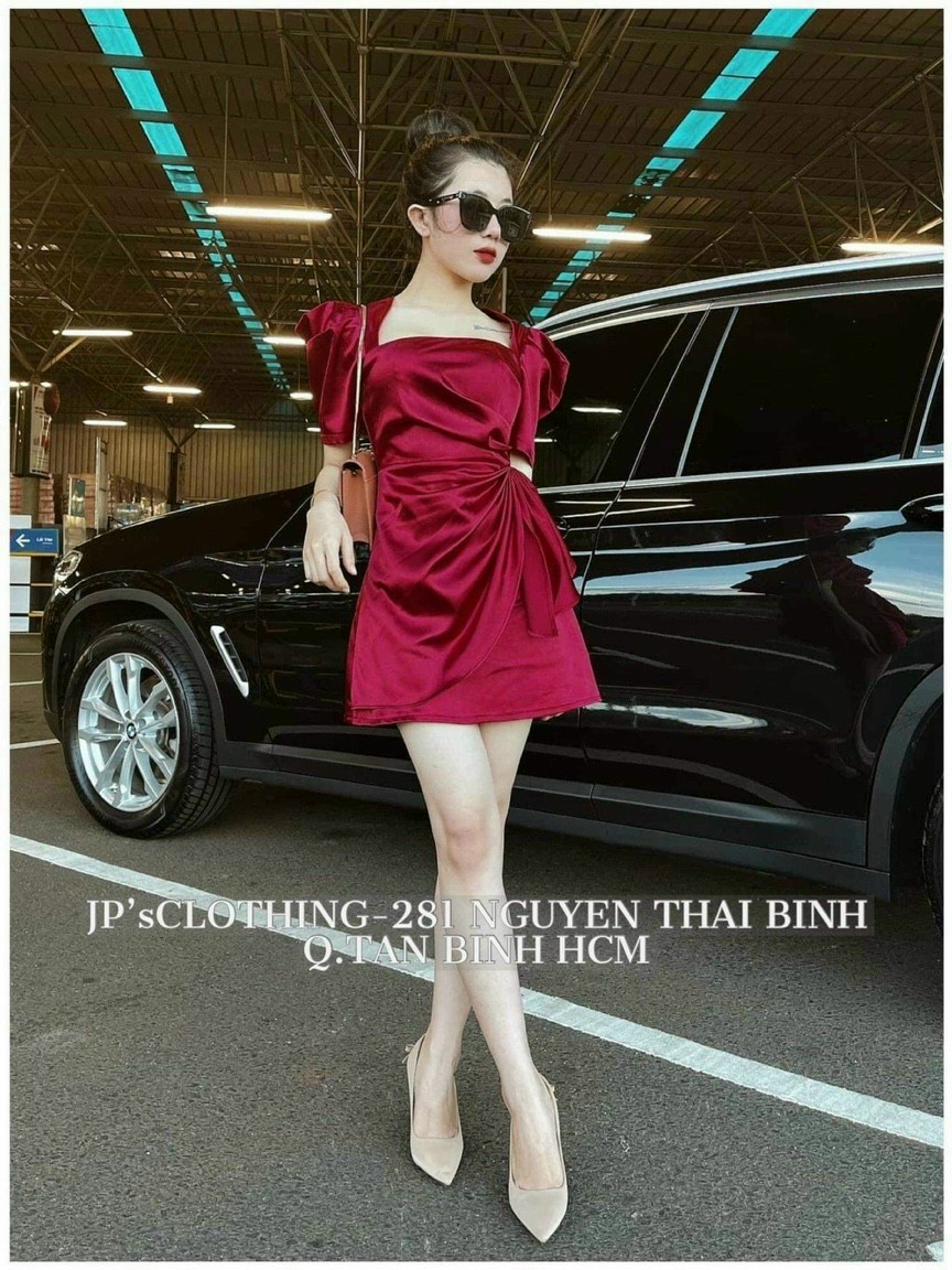 Đầm Bodycon Tay Phồng Nhúng Eo Sang Chảnh