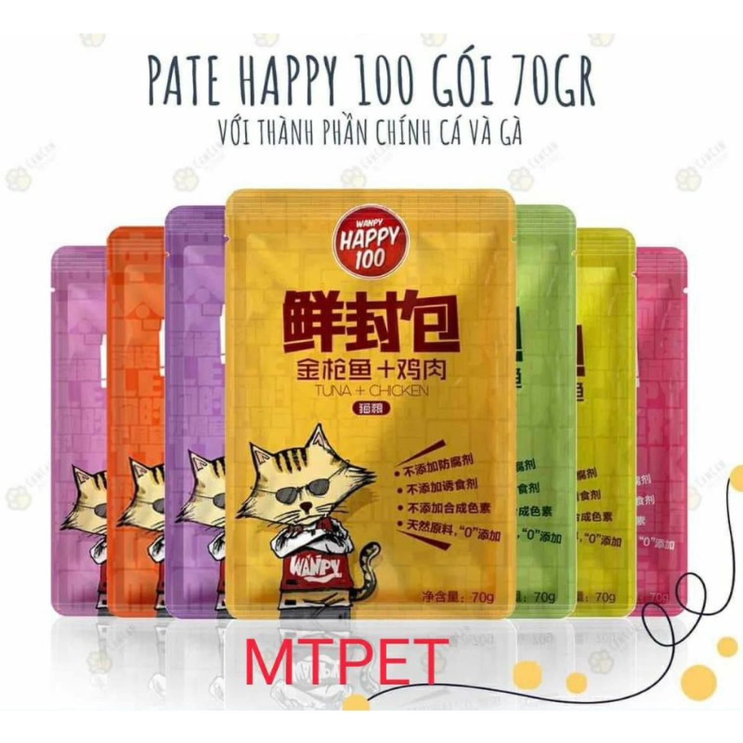 Pate wanpy happy 100 thức ăn ướt cho mèo