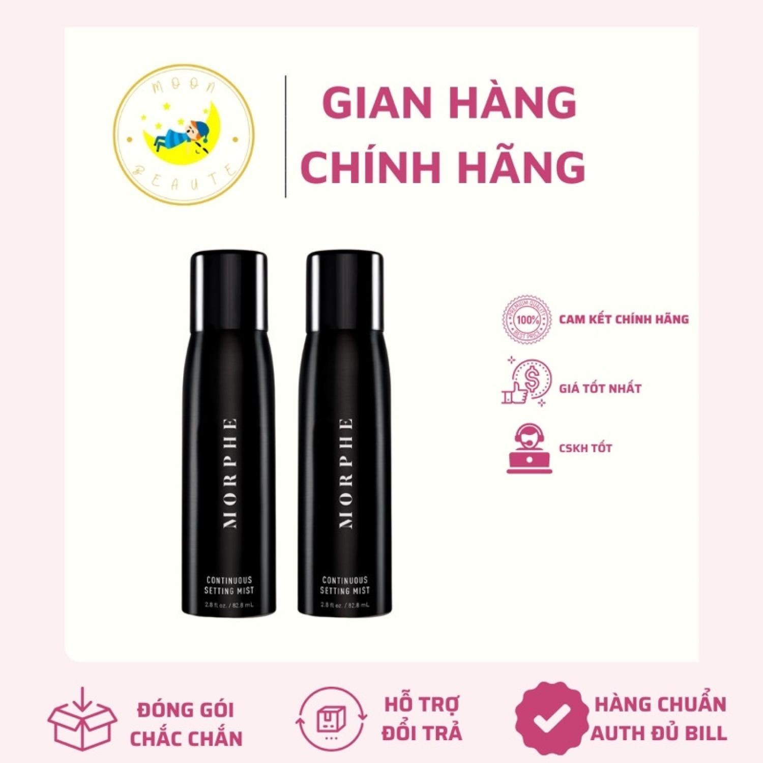 [BILL US] Xịt khoá nền/makeup MORPHE CONTINUOUS SETTING MIST
