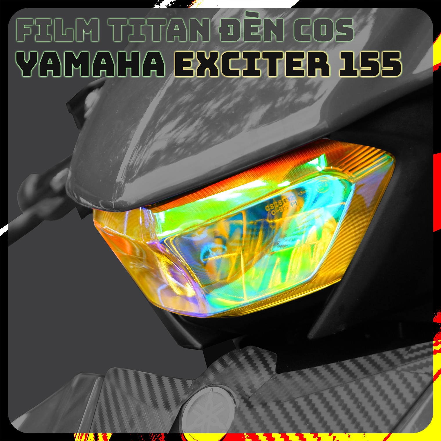 Decal dán đèn cos xe ex 155 chống trầy xước bảo vệ yamaha exciter 155