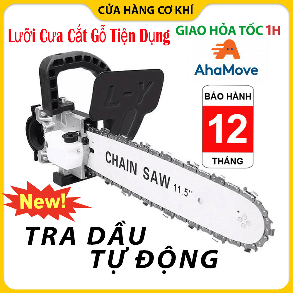 Lưỡi Cưa Xích Gắn Máy Mài Cầm Tay - Lam Xích Cưa Gỗ Chuyên Dụng Tra Dầu Tự Động- Bảo Hành 24 Tháng, Công Dụng: Lắp Vào Máy Mài Để Tạo Thành Máy Cưa gỗ Chất Liệu Lam Xích: Thép Đàn Hồi.