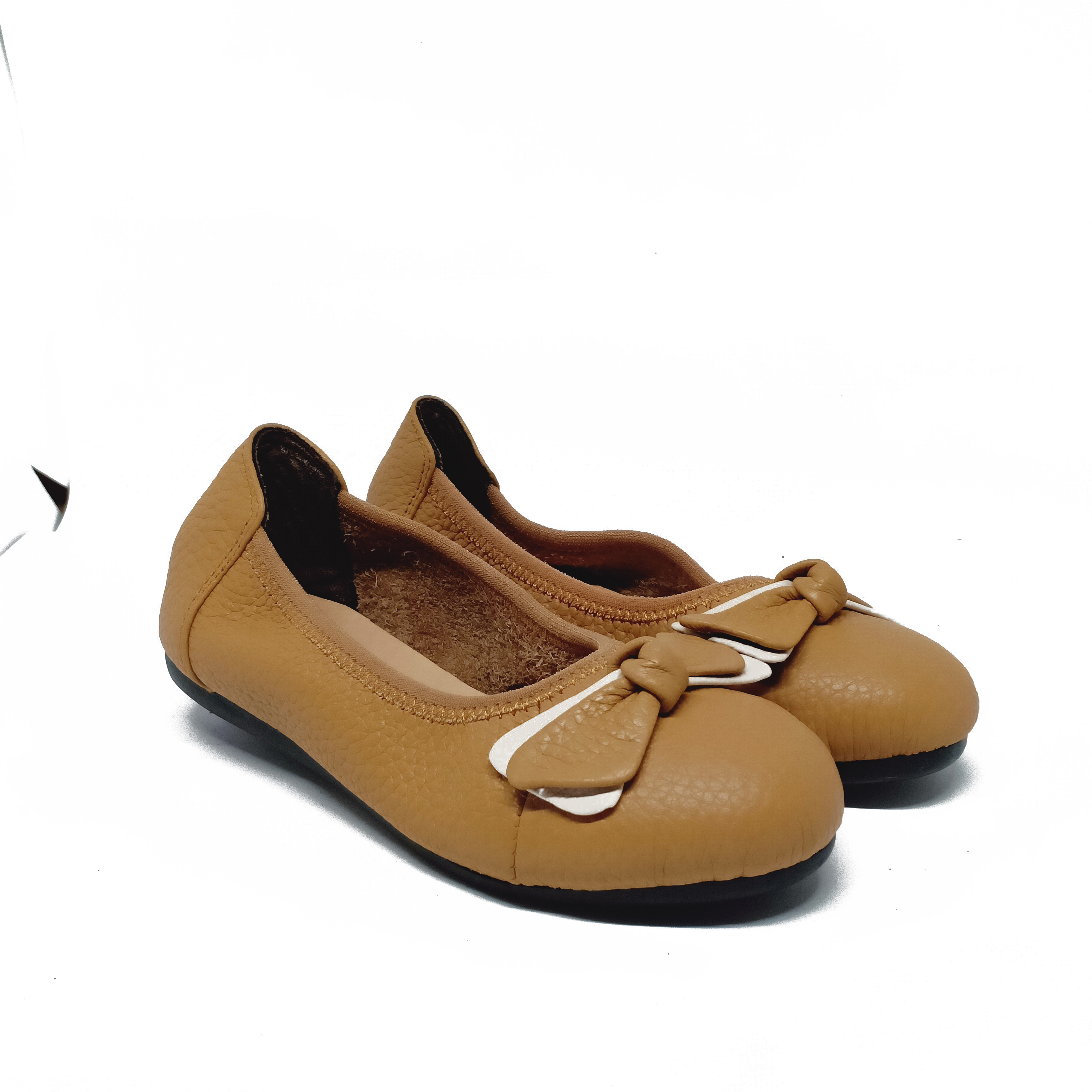 Giày trẻ em nữ  da bò màu da TH7860