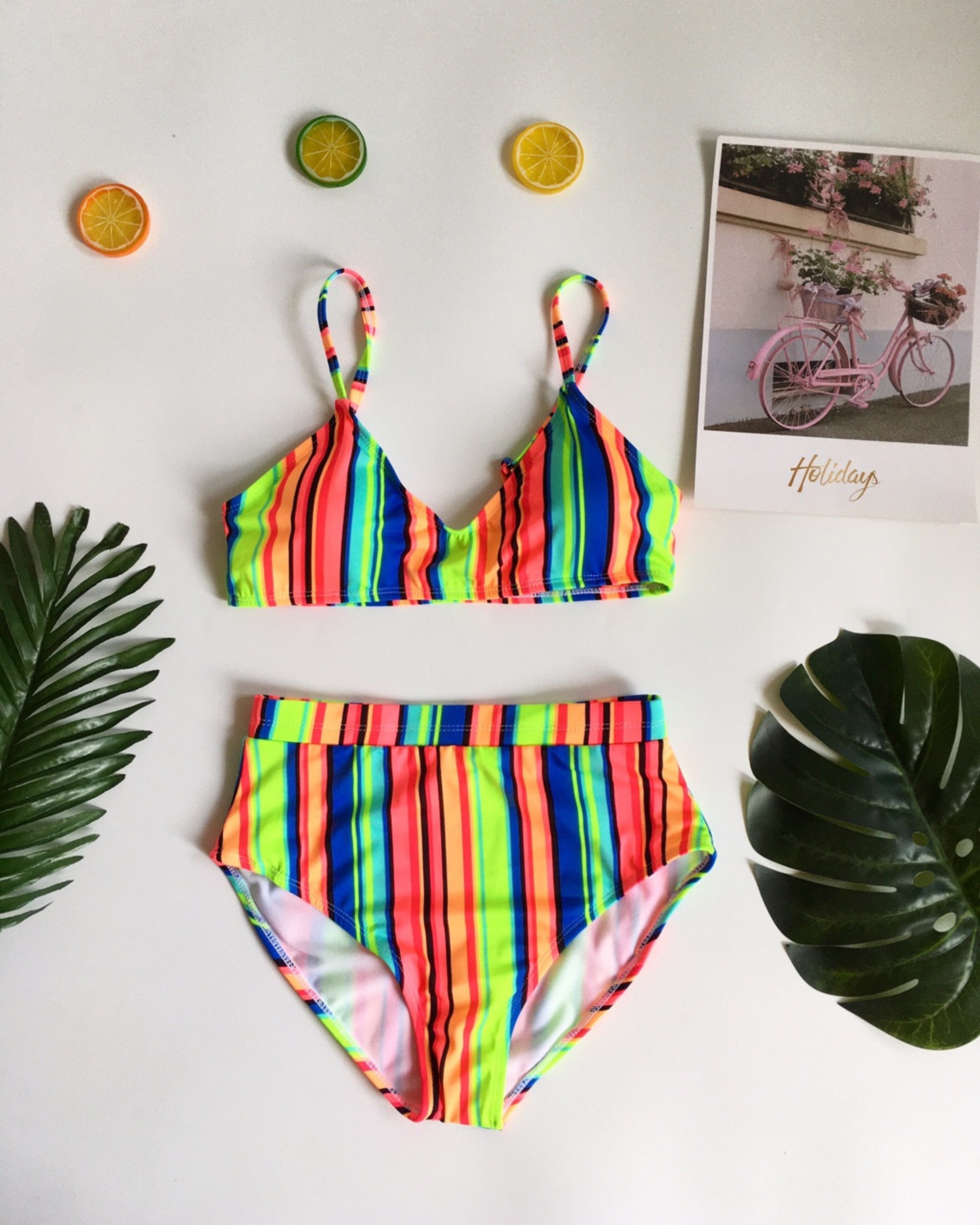 Bikini sọc 7 màu dễ thương