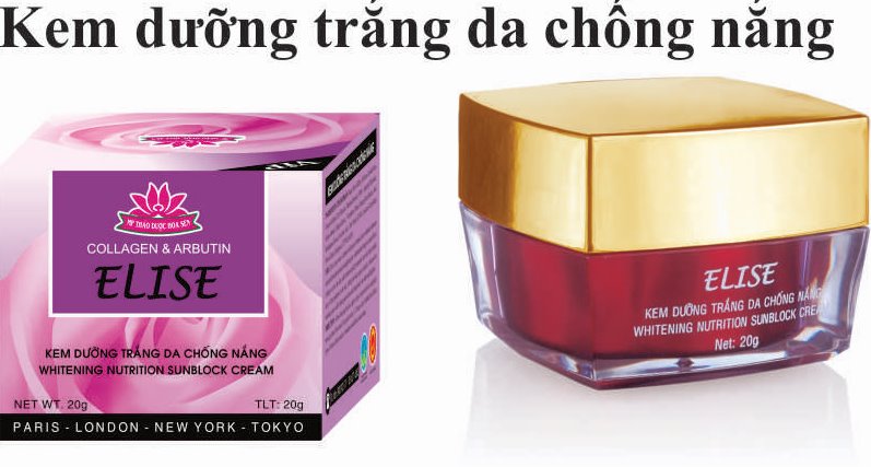 Kem Elise dưỡng trắng da chống nắng 20g + Tặng mặt nạ elise