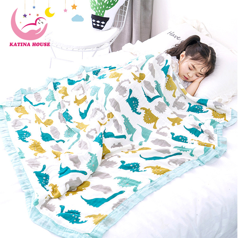 Khăn tắm cho bé Aden sợi tre 4 lớp mềm mịn mát, 90x110cm, họa tiết sắc nét có bo viền cực đẹp