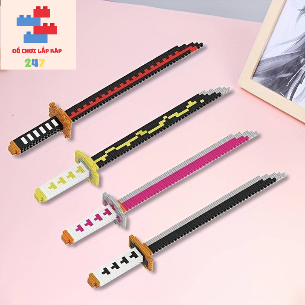(47cm) bộ đồ chơi Lắp Ráp Kiếm Katana Master One piece zoro