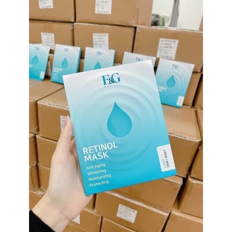 [HCM]Mặt Nạ Retinol E&G Hộp 3 Miếng.
