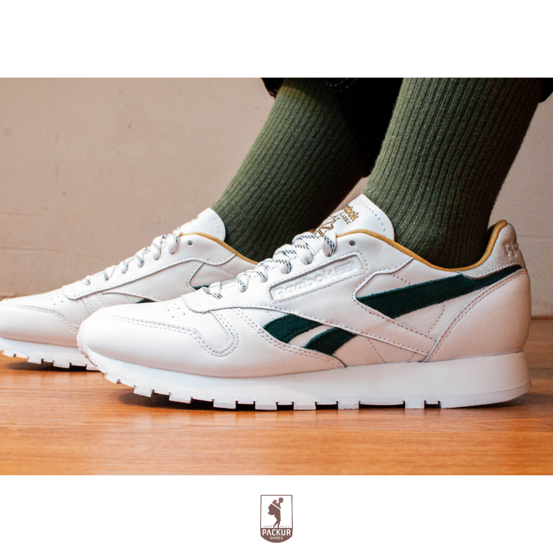 [HCM]Giày Reebok Classic Leather (Trắng/Xanh Rêu) / FX1715