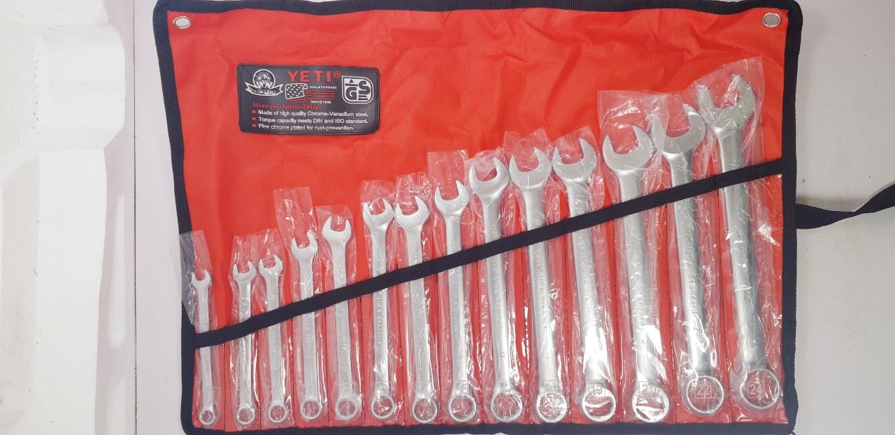 Bộ Chìa Khóa Yeti 8 đến 24mm Bộ cà lê, vòng miệng, cà lê tròng YETL 8-24, 8-32