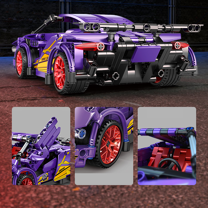 Mô Hình Lego Xe Đua Lamborghini Tím