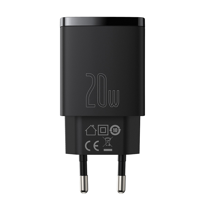 Củ sạc nhanh siêu nhỏ gọn Baseus Compact Quick Charger 20W USB + Type C , 20W PD/QC 3.0