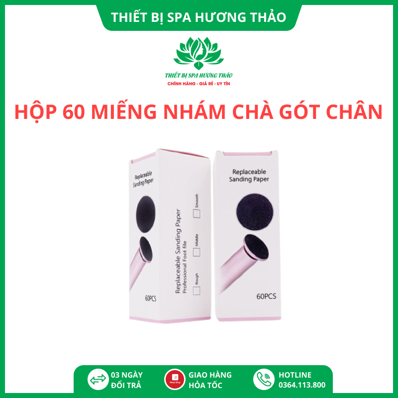 Hộp 60 miếng nhám dán máy chà gót chân