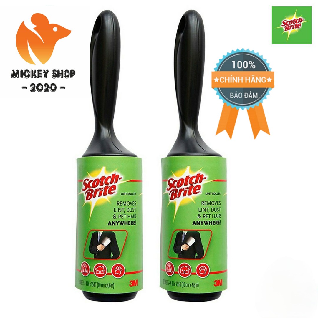 Gói 1+1 Cây lăn bụi Scotch Brite 3M Lớn -  836R-30