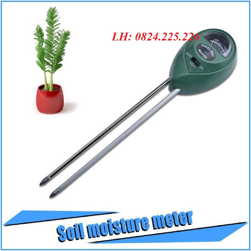 MÁY ĐO pH CƯỜNG ĐỘ ÁNH SÁNG ĐỘ ẨM ĐẤT - 3in1