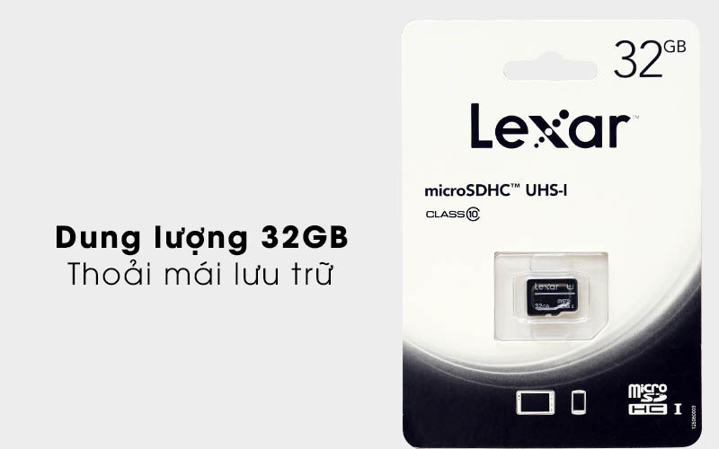 32Gb Micro Sdhc C10 Lexar Memory Card (No Adapter Included)