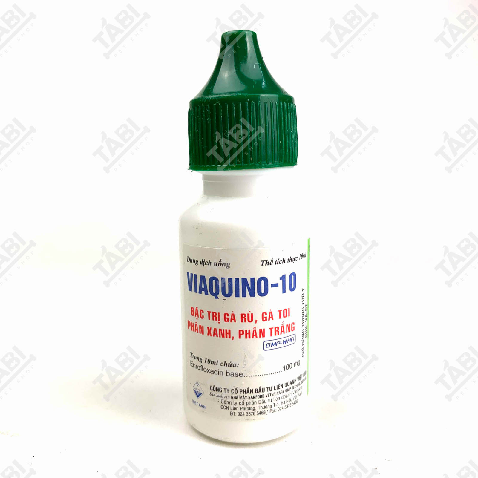 1 chai dung dịch uống viaquino-10 - cho heo gà vịt ngan chim cút rù gà toi