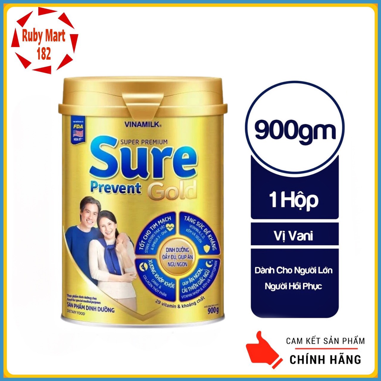 Sữa bột sure prevent gold lon 900g