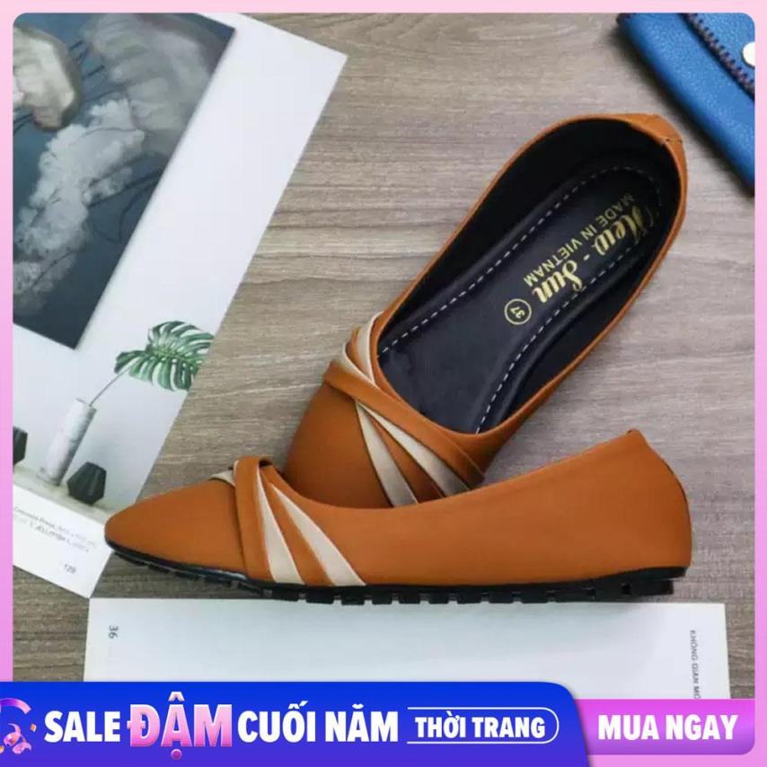 GIÀY BÚP BÊ PHỐI SỌC THỜI TRANG NỮ SIÊU XINH giá rẻ