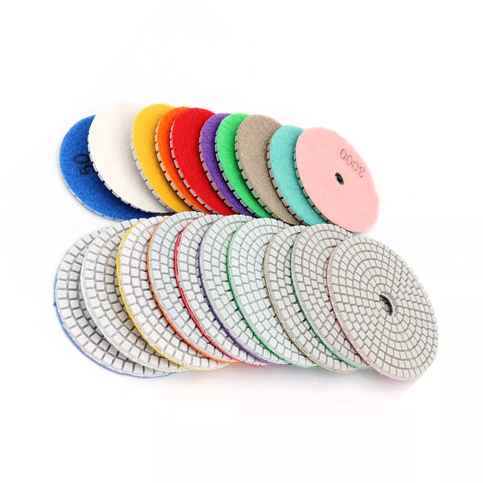 Đầu số đánh bóng đá  - Lá số, nỉ số đánh bóng đá Granite, Marble phi 100mm