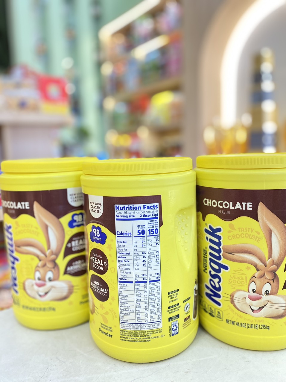 BỘT CACAO NESQUIK CHOCOLATE 1,275KG MỸ ( NẮP VÀNG)