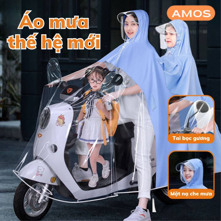Áo Mưa Đi Xe Máy Trong Suốt Cho Mẹ Và Bé, Vành Đôi Chắn Nước Tuyệt Đối, Dễ Dàng Sử Dụng Điện Thoại, Quan Sát Bé Khi Trời Mưa, Màu Sắc Thời Trang, Kiểu Mới 2023,
