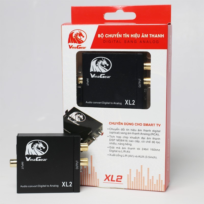 Bộ Chuyển Âm Thanh Quang Optical XL2 Sang Audio AV Ra Amply + Cáp Optical - Bộ Chuyển Đổi Tín Hiệu Cổng 3.5mm