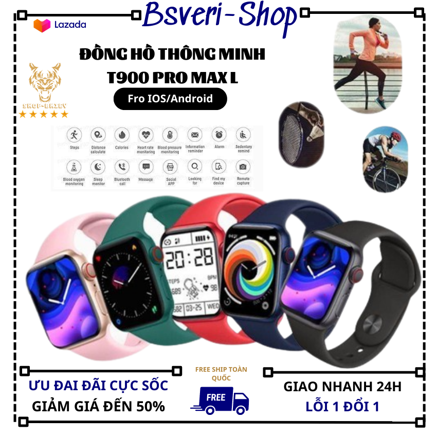 Đồng Hồ Thông Minh T900 Pro Max L Seri 8 - Nghe Gọi Trực Tiếp Chụp Ảnh ...